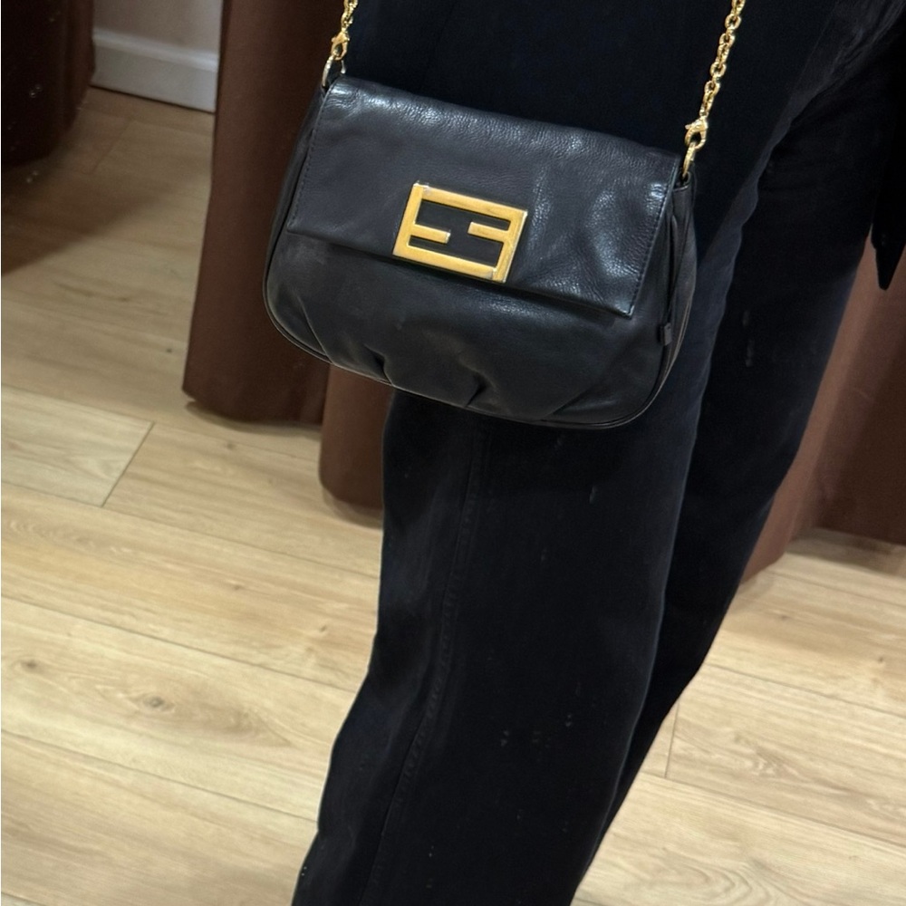 Black Leather Shoulder Bag